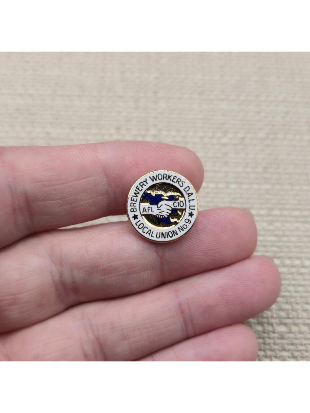 Vintage Brewery Workers Local No 9 Enamel Pin - AFL CIO Labor Union Badge A8091